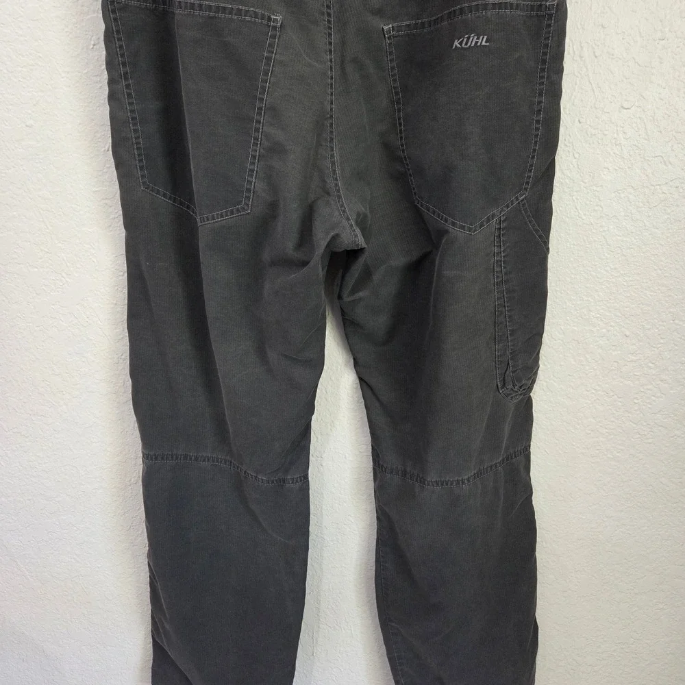 KUHL Mens Pants 34x30 Cotton Nylon Charcoal Grey Hiking Utility Workwear Pants